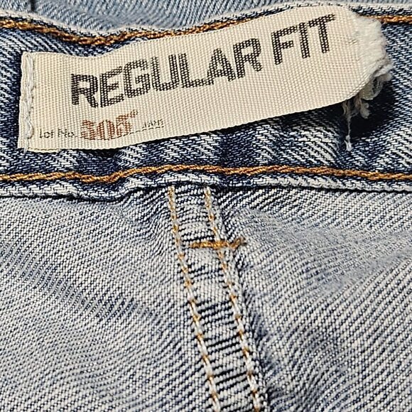 Levis 505 Regular Fit Jeans Mens Size 30 X 32 Straight Mid Rise Light Wash Denim - Picture 4 of 6